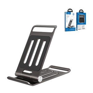 Тримач Hoco PH49, розкладний, портативний, настільний, сірий, метал, #6931474771735