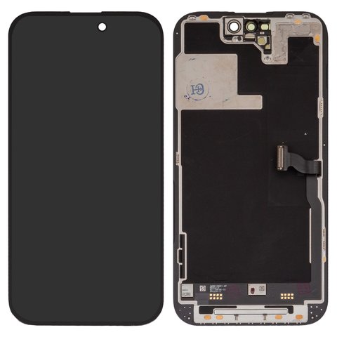 Дисплей для iPhone 14 Pro, чорний, з рамкою, Оригінал переклеєне скло 