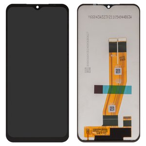 Дисплей для Samsung A145 Galaxy A14, чорний, без рамки, High Copy, з жовтим шлейфом