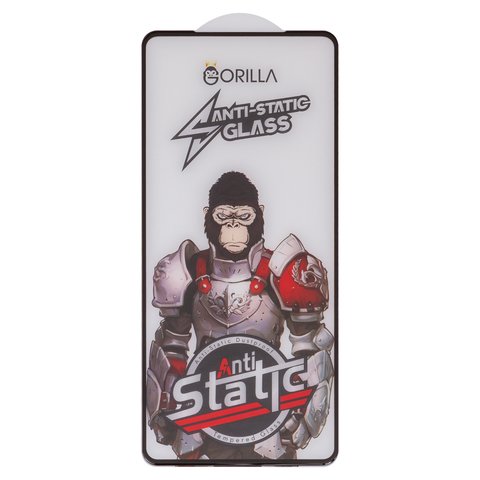 Захисне скло для Samsung A515 Galaxy A51, A515F DS Galaxy A51, A525 Galaxy A52, A526 Galaxy A52 5G, A536 Galaxy A53 5G, сумісне з чохлом, Full Glue, Anti Static, чорний, gorilla